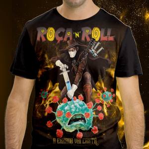CAMISETA MASCULINA Roça 'n' Roll - A Enxada Vai Cantá